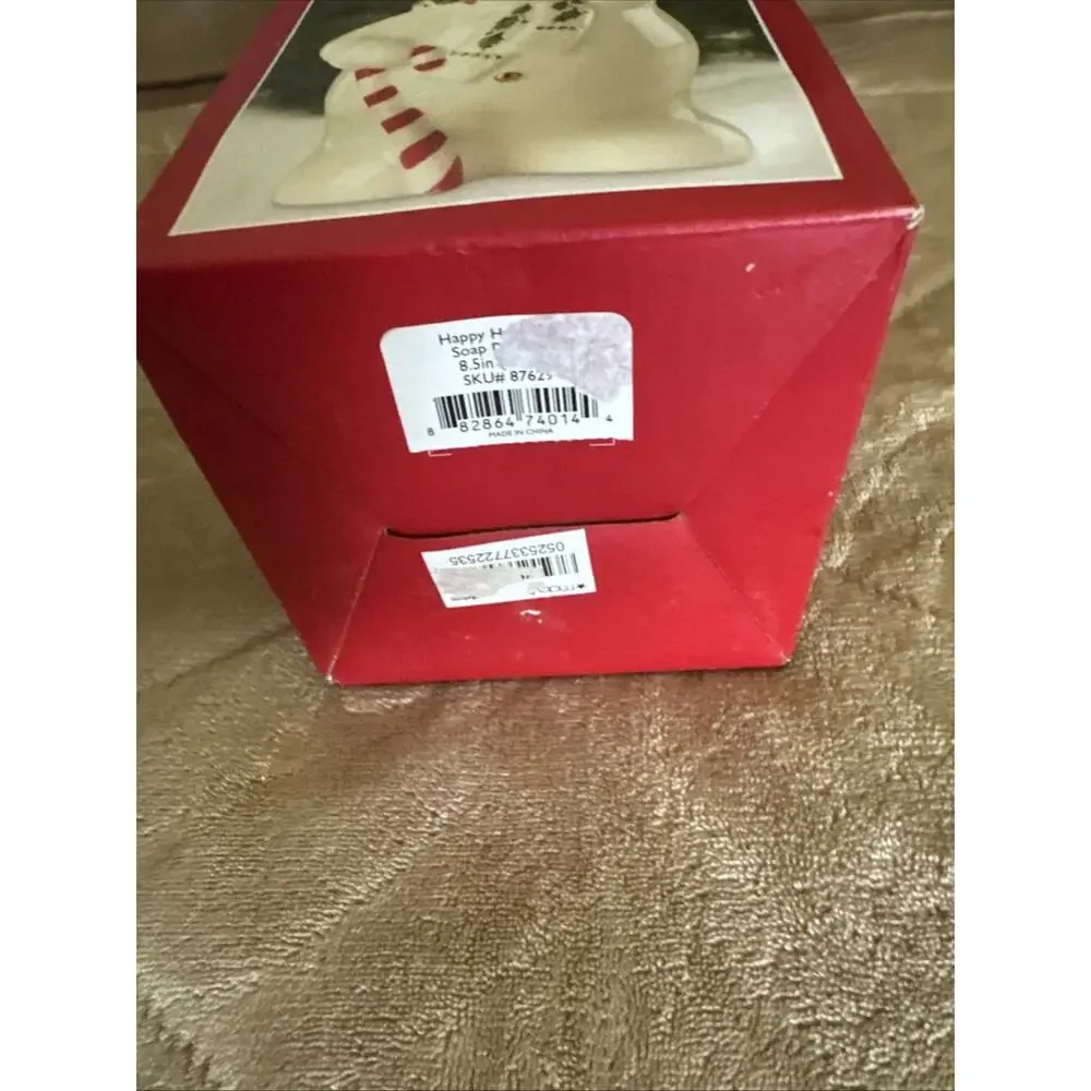 LENOX Snowman HAPPY HOLLY DAYS Soap Dispenser 8.5